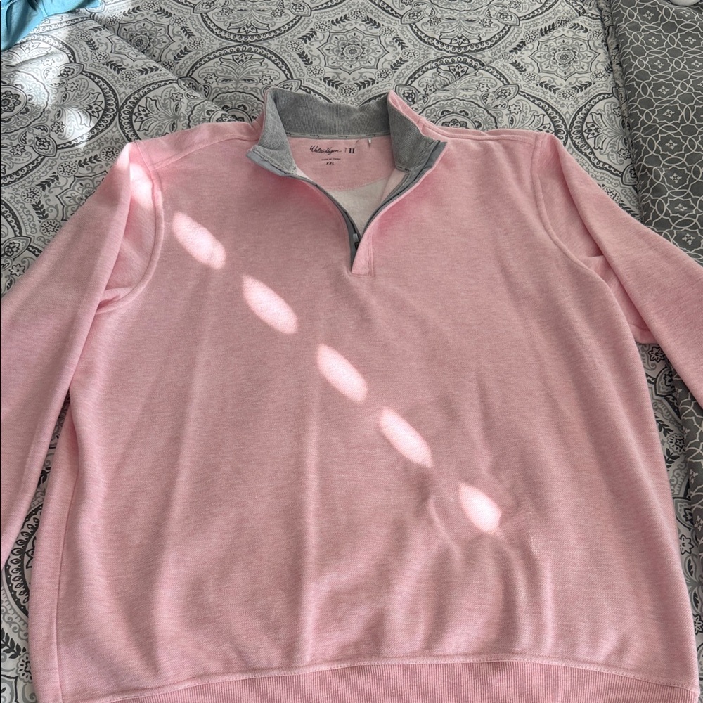 Walter Hagen Men’s XXL -Pink Quarter-Zip Pullover
